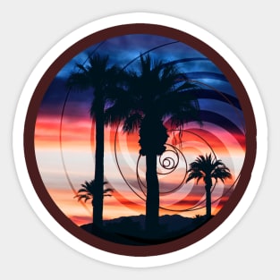 Palm Waves Sticker